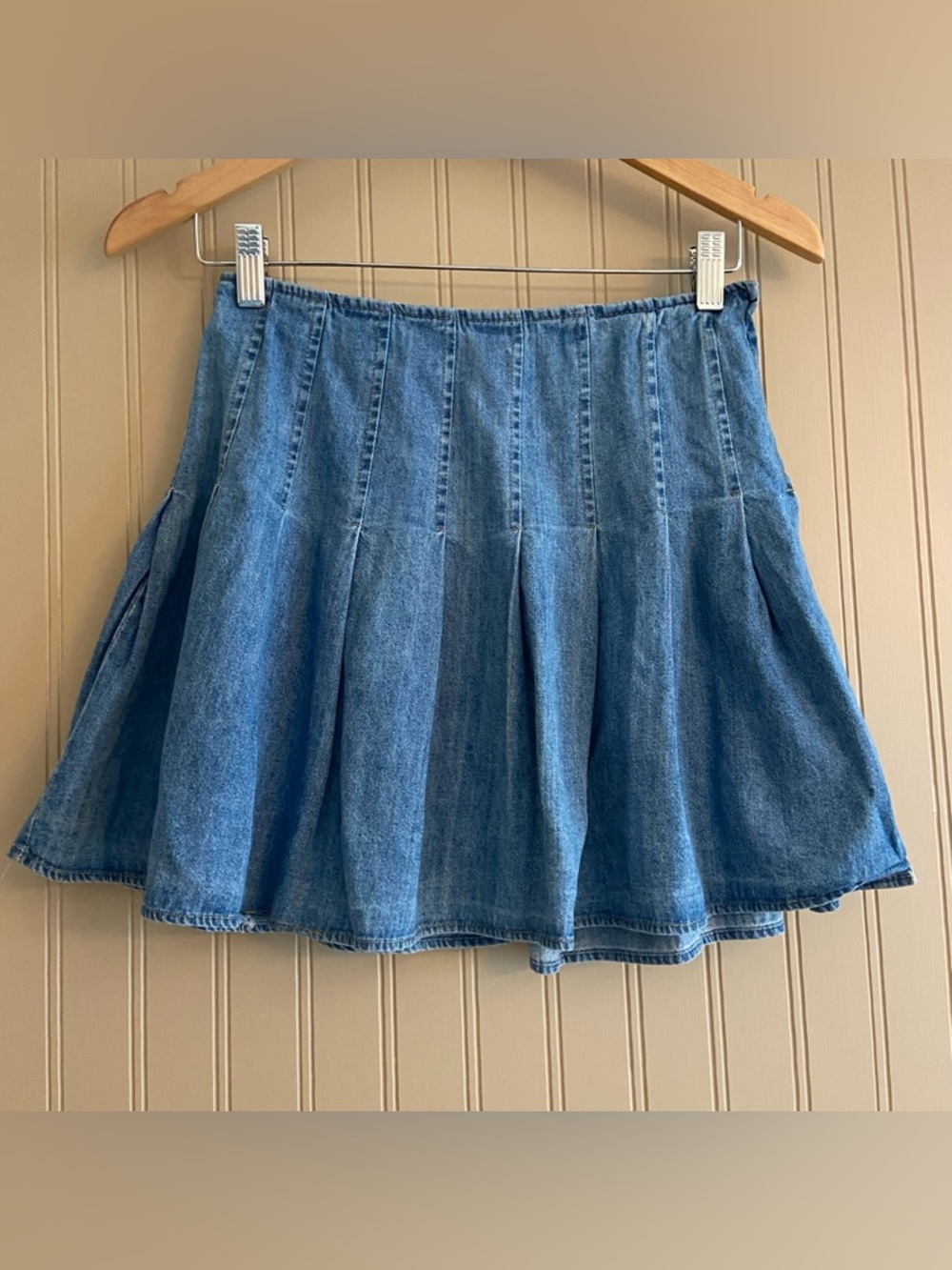 Y2K 90s Dyna Sport Pleated Lightweight Denim Skirt Women’s Size 5